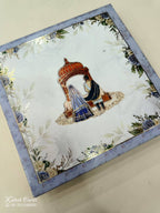 KL9044 Anand Karaj Theme Cardboard Gift Box with 2 Printed Cards & Cavity