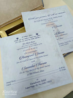 KL9044 Anand Karaj Theme Cardboard Gift Box with 2 Printed Cards & Cavity