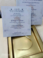 KL9044 Anand Karaj Theme Cardboard Gift Box with 2 Printed Cards & Cavity