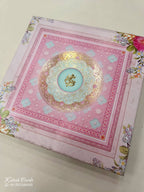 KL9045 Floral Design Cardboard Gift Box with 2 Printed Cards & Cavity