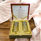 KL9046B Velvet Fabric MDF Dry Fruit Gift Box with 2 Printed Card Inserts and Couple Name Laser on Top (2 Jars) - Kalash Cards