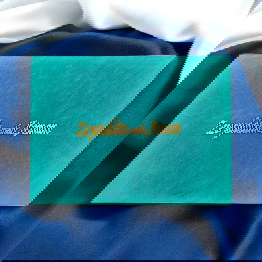 KL9048B Velvet Fabric MDF Dry Fruit Gift Box with 2 Printed Card Inserts (2 Jars) - Kalash Cards