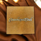 KL9053 Small Velvet Fabric MDF Wedding Box Card with 2 Printed Inserts - Kalash Cards