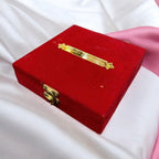KL9054 Small Velvet Fabric MDF Wedding Gift Box Card with 2 Printed Inserts - Kalash Cards
