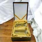 KL9055B Velvet Fabric MDF Dry Fruit Box with 2 Printed Card Inserts (2 Jars) - Kalash Cards