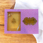 KL9059B Designer Rexine MDF Dry Fruit Box with 2 Card Inserts (2 Jars) - Kalash Cards