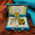 KL9060B Velvet Fabric MDF Dry Fruit Box with 2 Printed Card Inserts (2 Jars) - Kalash Cards