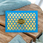 KL9062B Velvet Fabric MDF Dry Fruit Box with 2 Printed Card Inserts (2 Jars) - Kalash Cards