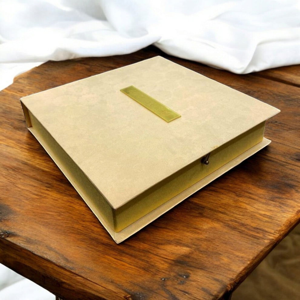 KL9064B Cardboard Mithai & Dry Fruit Box with 2 Printed Card Inserts - Kalash Cards