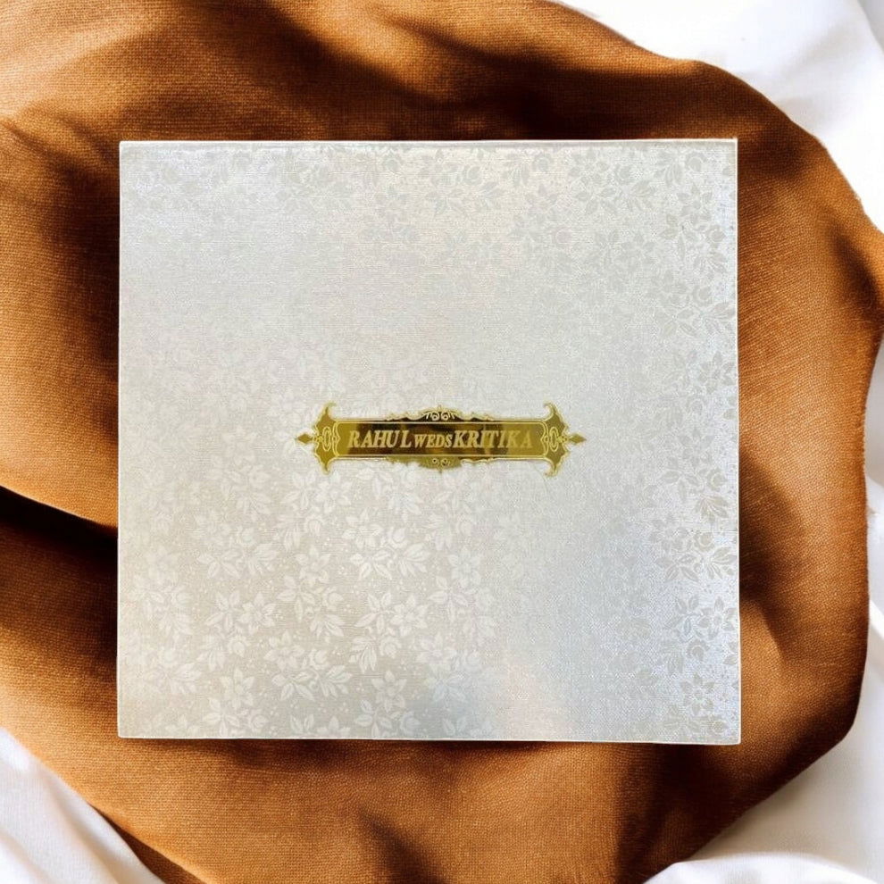 KL9065B Cardboard Mithai and Dry Fruit Gift Box with 2 Printed Card Inserts - Kalash Cards