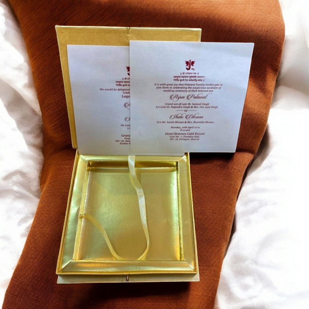 KL9069B Cardboard Mithai & Dry Fruit Gift Box with 2 Printed Card Inserts - Kalash Cards