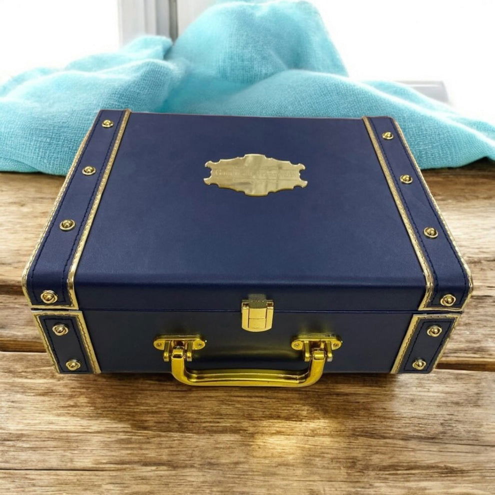 KL9071B Designer Rexine MDF Dry Fruit Gift Box with 2 Printed Card Inserts (2 Jars) - Kalash Cards