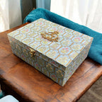 KL9075B MDF Dry Fruit Gift Box with Translucent Cover Cards Inserts (2 Jars) - Kalash Cards