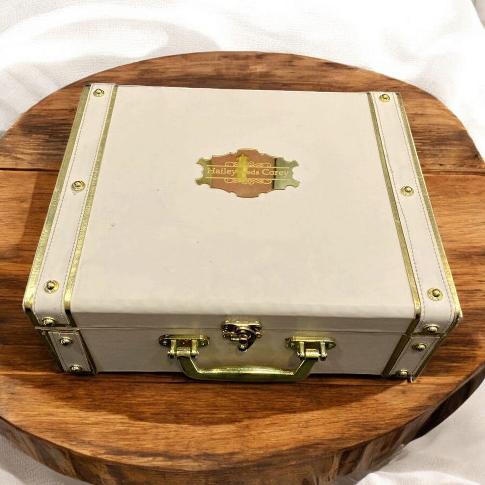 KL9077B MDF Dry Fruit Gift Box with 2 Printed Card Inserts (2 Jars) - Kalash Cards