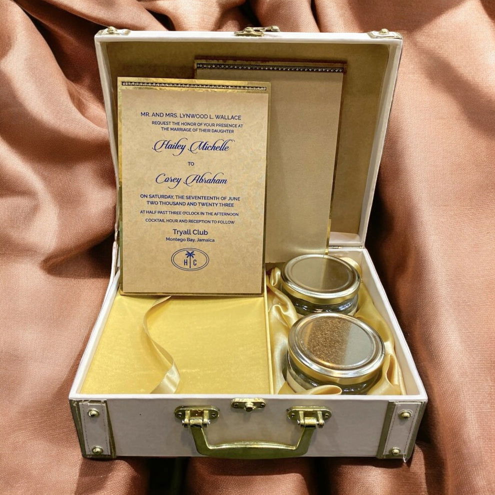 KL9077B MDF Dry Fruit Gift Box with 2 Printed Card Inserts (2 Jars) - Kalash Cards