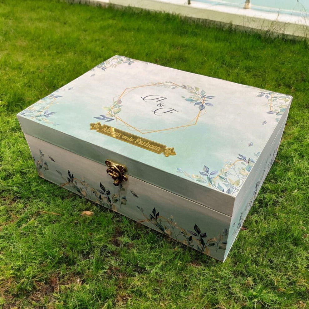 KL9079B MDF Dry Fruit Gift Box with 2 Printed Card Inserts (2 Jars) - Kalash Cards