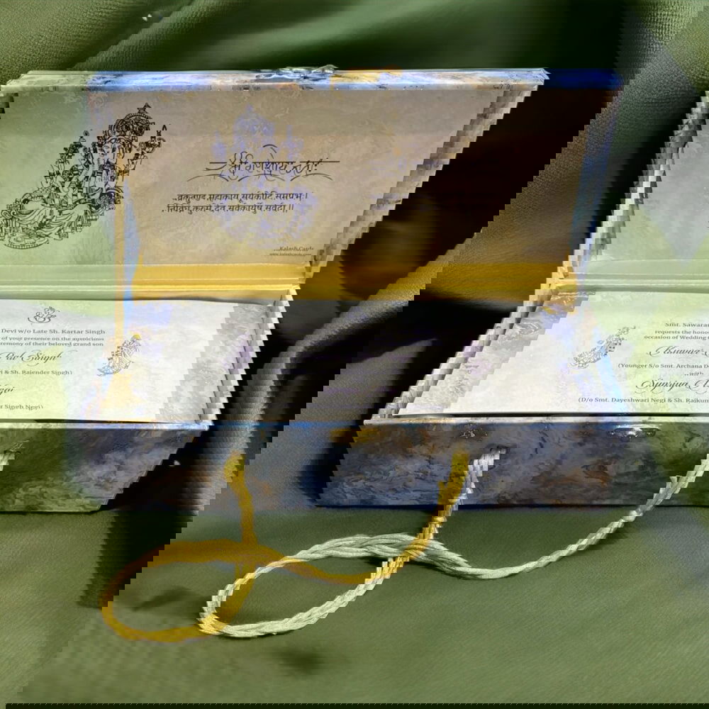 KL9081B MDF Dry Fruit Gift Box with 2 Printed Card Inserts (3 Jars) - Kalash Cards