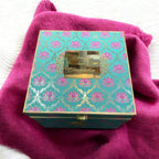 KL9090B MDF Dry Fruit Gift Box with 2 Printed Card Inserts and Ganesh Murti (2 Jars) - Kalash Cards