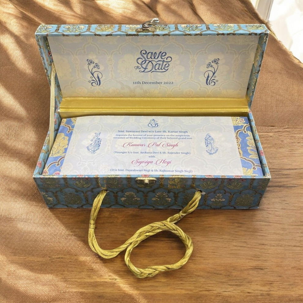 KL9094B MDF Dry Fruit Box with 2 Printed Card Insert (3 Jars) - Kalash Cards