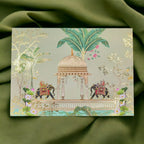 KL9120 Royal Elephant Design Luxury Gift MDF Box with 2 Foil Printed Card Inserts (2 Jars) - Kalash Cards