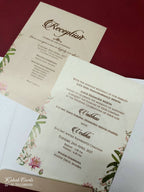 KLB-1001 Creme Royal Arch Door Style Wedding Card (2 Page & Couple Name Acrylic)