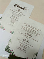 KLB-1004 Green Elephant Wedding Card (2 Page & Couple Name Acrylic)
