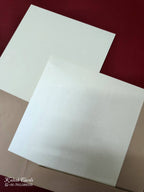 KLB-1008 Creme Floral Embossed Wedding Card (2 Page & Couple Name Acrylic)