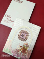 KLB-1019 Creme Barat Padded Thick Wedding Card (2 Page)