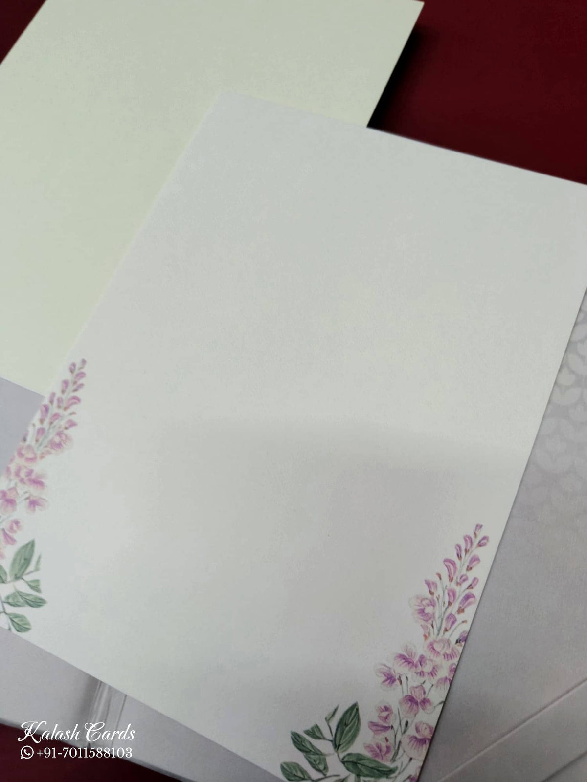KLB-1019 Creme Barat Padded Thick Wedding Card (2 Page)