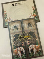KLB-1048 Grey Elephant Door Style Wedding Card (2 Page & Couple Name Acrylic)