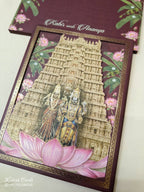 KLB-1054 Maroon Varaha Swamy Bhu Devi Laser Cut Padded Thick Wedding Card (2 Page)