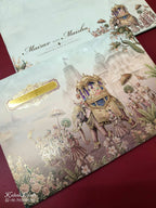KLB-1096 Blue Elephant Barat Padded Thick Wedding Card (2 Page & Couple Name Acrylic)-Kalash Cards