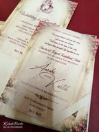 KLB-1098 Red Bride Groom Padded Thick Wedding Card (2 Page)