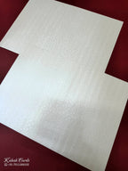 KLB-1116 White Floral Padded Thick Wedding Card (2 Page & Couple Name Acrylic)