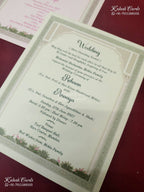KLB-1142 Creme Royal Arch Door Style Semi Box Wedding Card (2 Page)