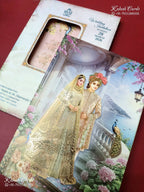 KLB-1219 Blue Bride Groom Laser Cut Semi Box Wedding Card (2 Page)