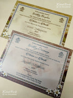KLB-1270 Grey Bride Groom Door Style Padded Thick Wedding Card (2 Page)