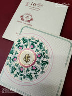 KLB-1314 White Floral Embossed Semi Box Wedding Card (2 Page)-Kalash Cards