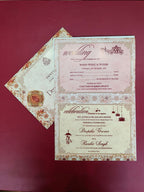 KLB509 Floral Design Paper Wedding Card - Kalash Cards