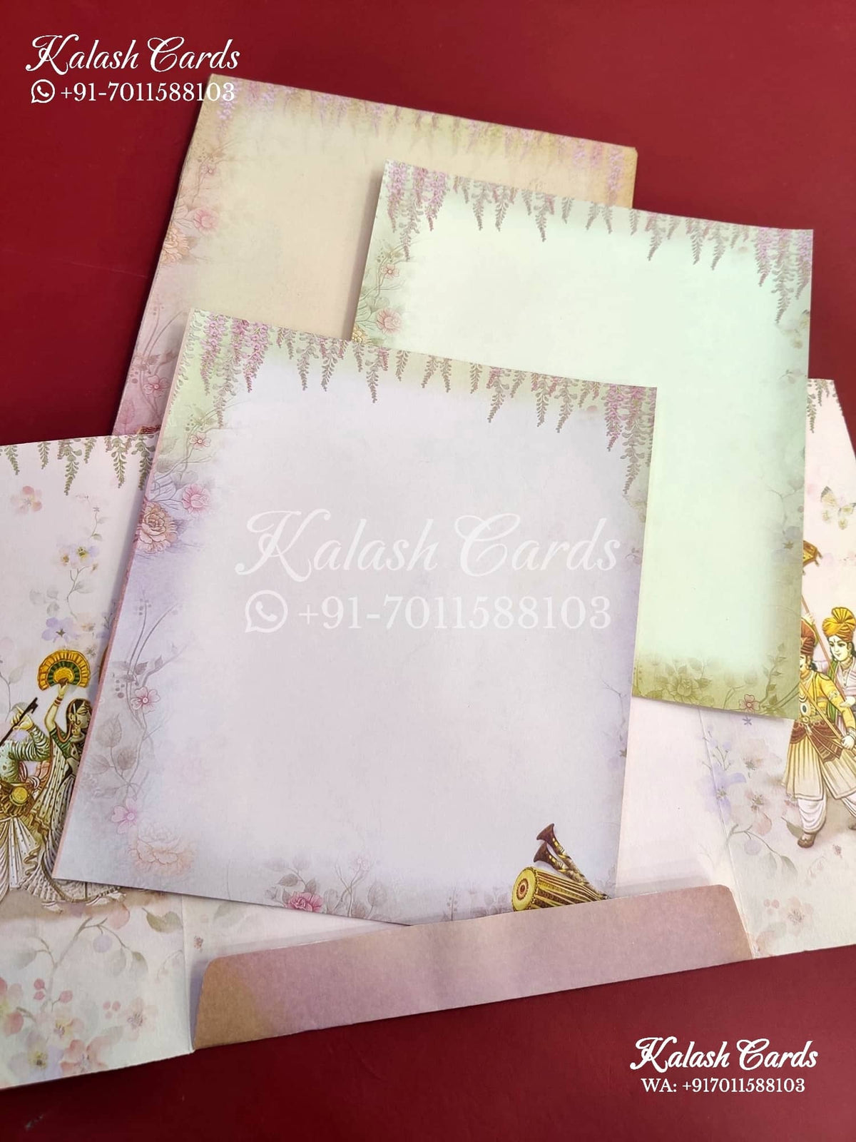 KLB541 Raja Rani Theme Wedding Card (2 Page)-Kalash Cards