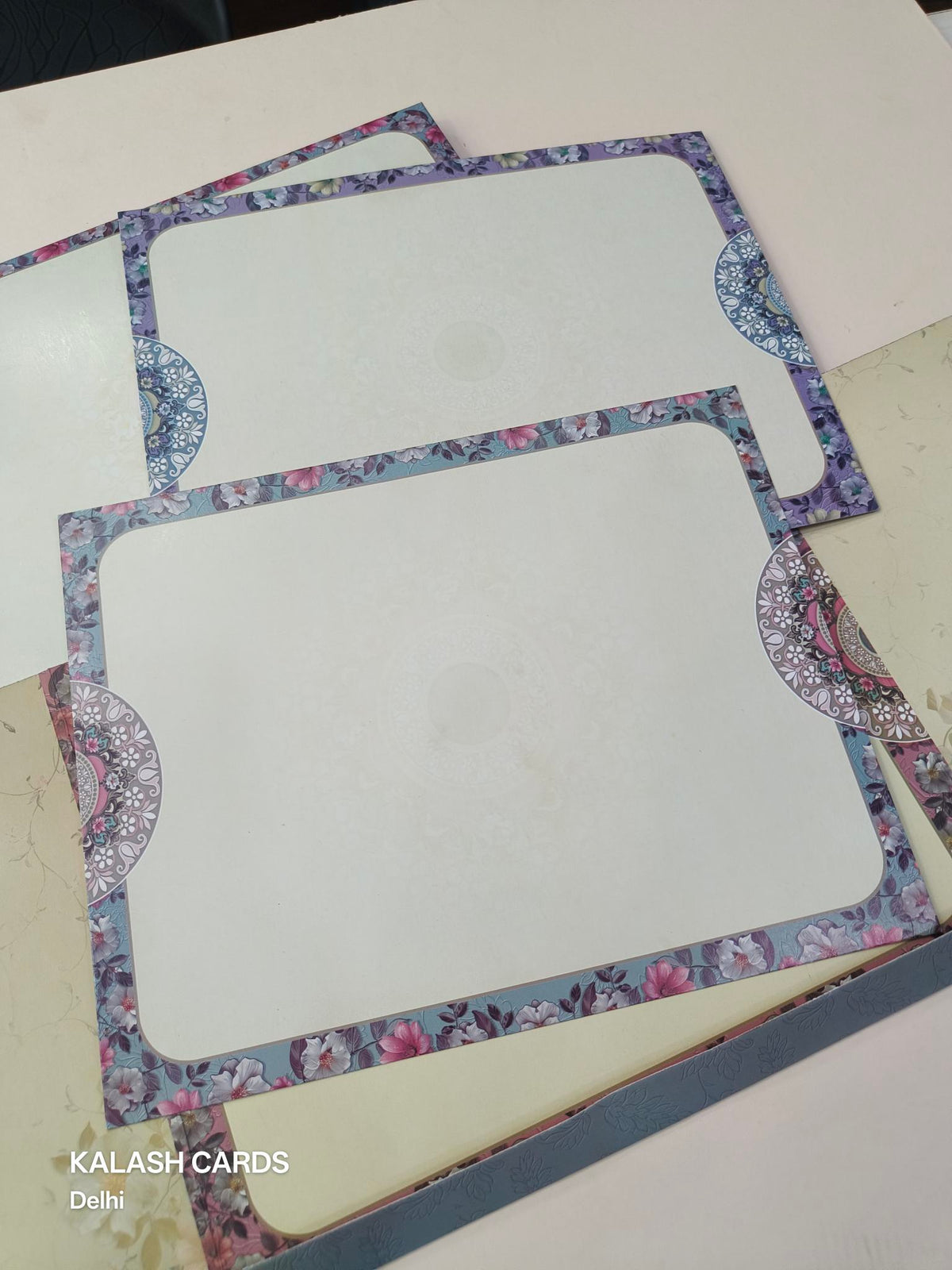 KLB591 Floral Theme Wedding Card (2 Page)-Kalash Cards