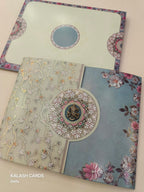 KLB591 Floral Theme Wedding Card (2 Page)-Kalash Cards