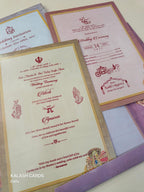 KLB595 Raja Rani Theme Wedding Card (2 page)-Kalash Cards