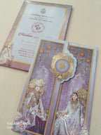 KLB595 Raja Rani Theme Wedding Card (2 page)-Kalash Cards