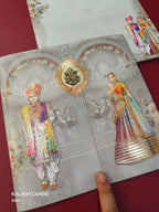 KLB597 Dulha Dulhan Design Wedding Card (2 Page)-Kalash Cards