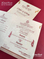 KLB642 Royal Dulha Dulhan Theme Semi Box Wedding Card (2 Page)-Kalash Cards