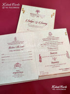 KLB642 Royal Dulha Dulhan Theme Semi Box Wedding Card (2 Page)-Kalash Cards