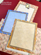 KLB643 Floral Design Door Style Semi Box Wedding Card (2 Page)-Kalash Cards