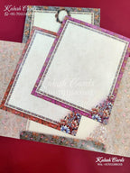 KLB647 Floral Design Door Style Semi Box Wedding Card (2 pages)-Kalash Cards