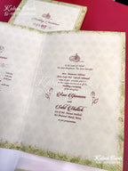 KLB653 Floral Design Box Wedding Card (2 Pages)-Kalash Cards